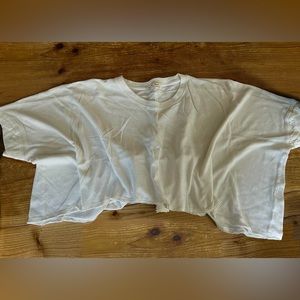 We The Free White Oversized Cropped T-Shirt